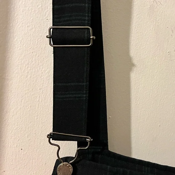 Disturbia- size UK16- blu/bk tartan overalls w/pockets, zip side. EUC. - Picture 9 of 9